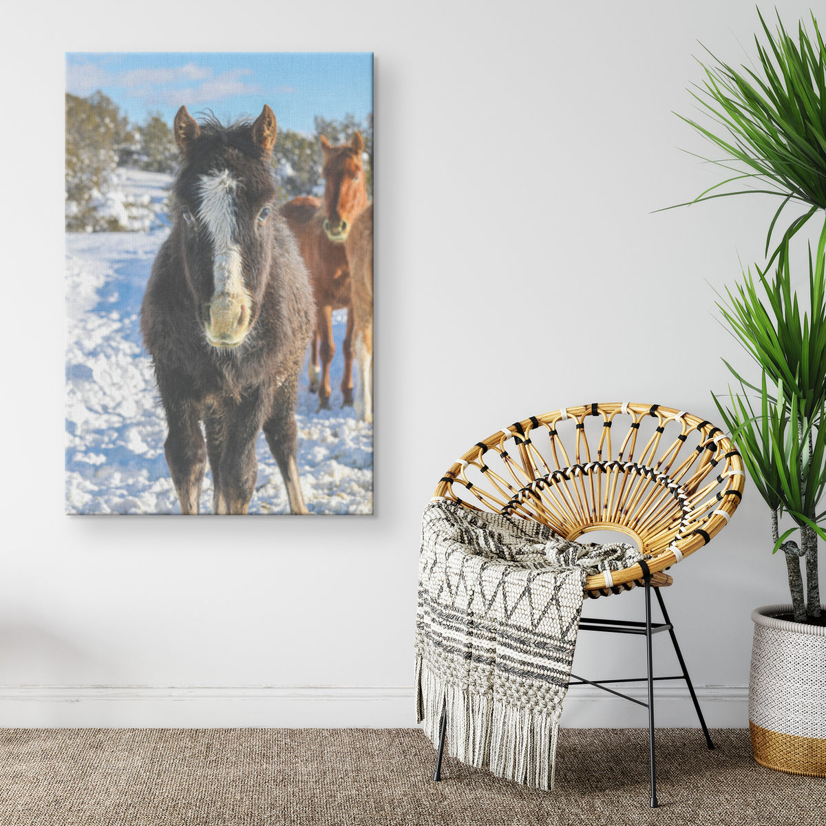 "Hello" Canvas Wall Hanging Nirvana Mustang Sanctuary