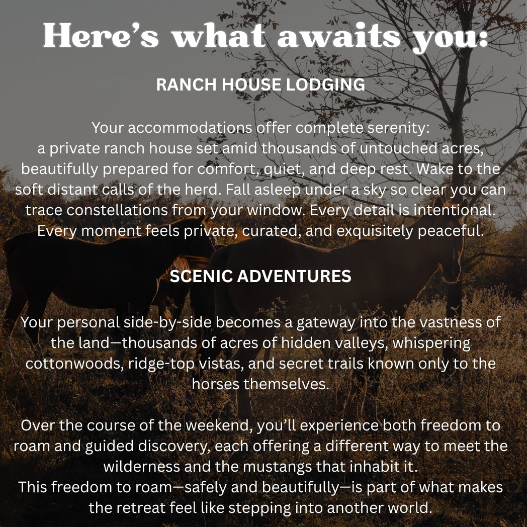 Wild Horse Weekend Retreat Raffle: 3 out of 200 tickets sold