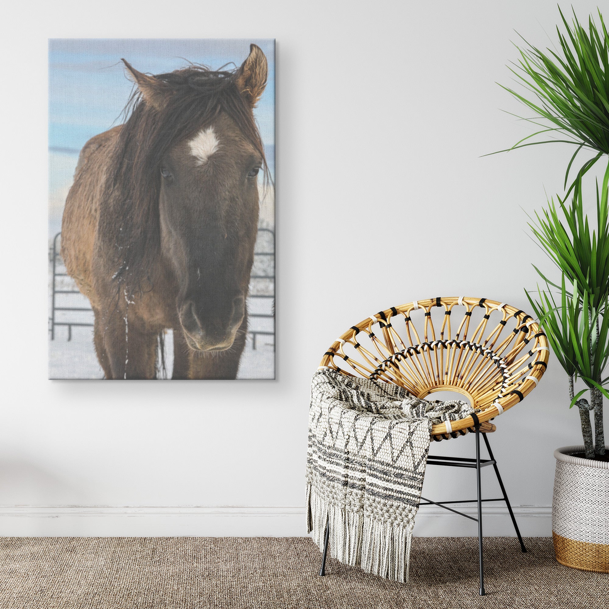 "Brave Bear" Canvas Wall Hanging