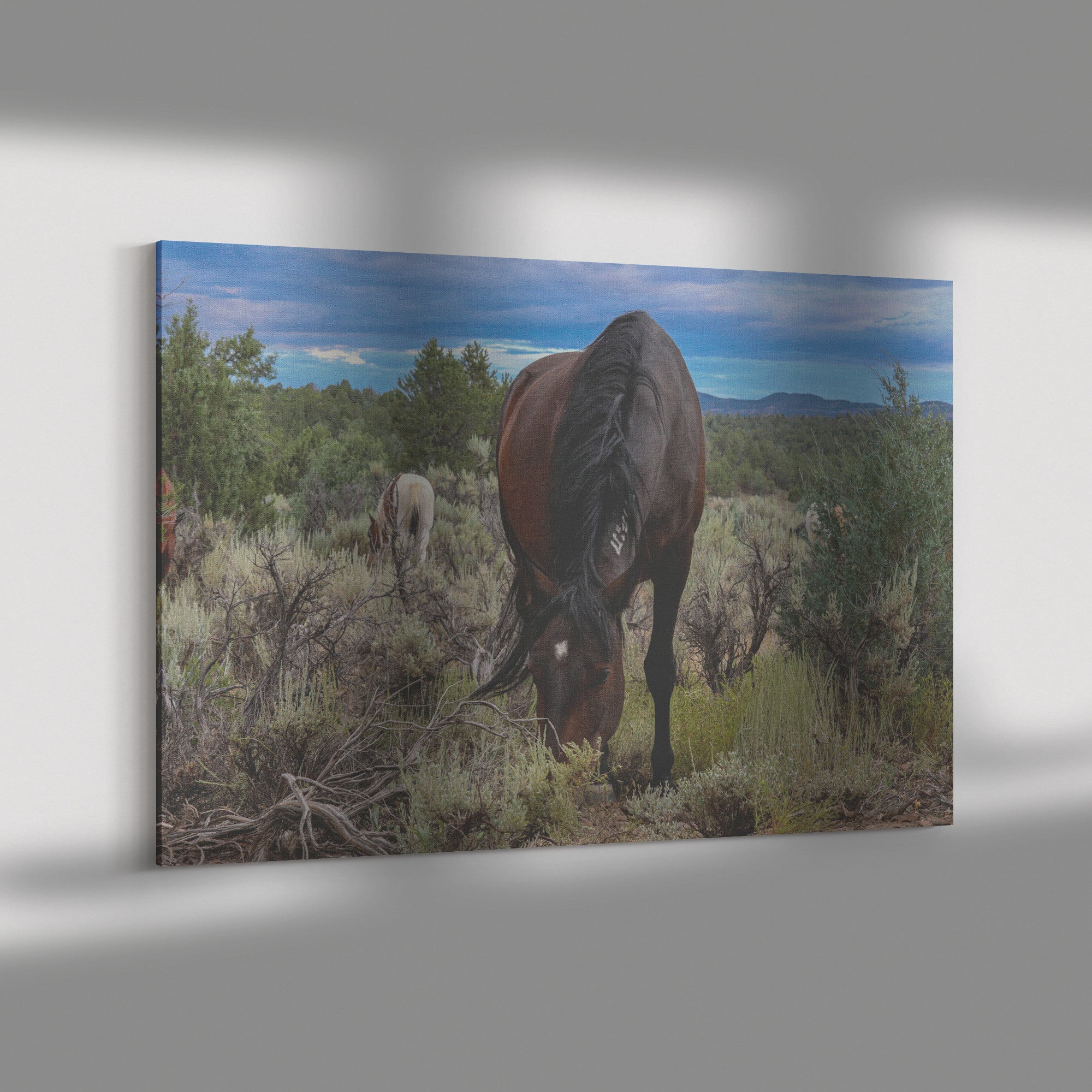 "Evening Grazing" Canvas Wall Hanging