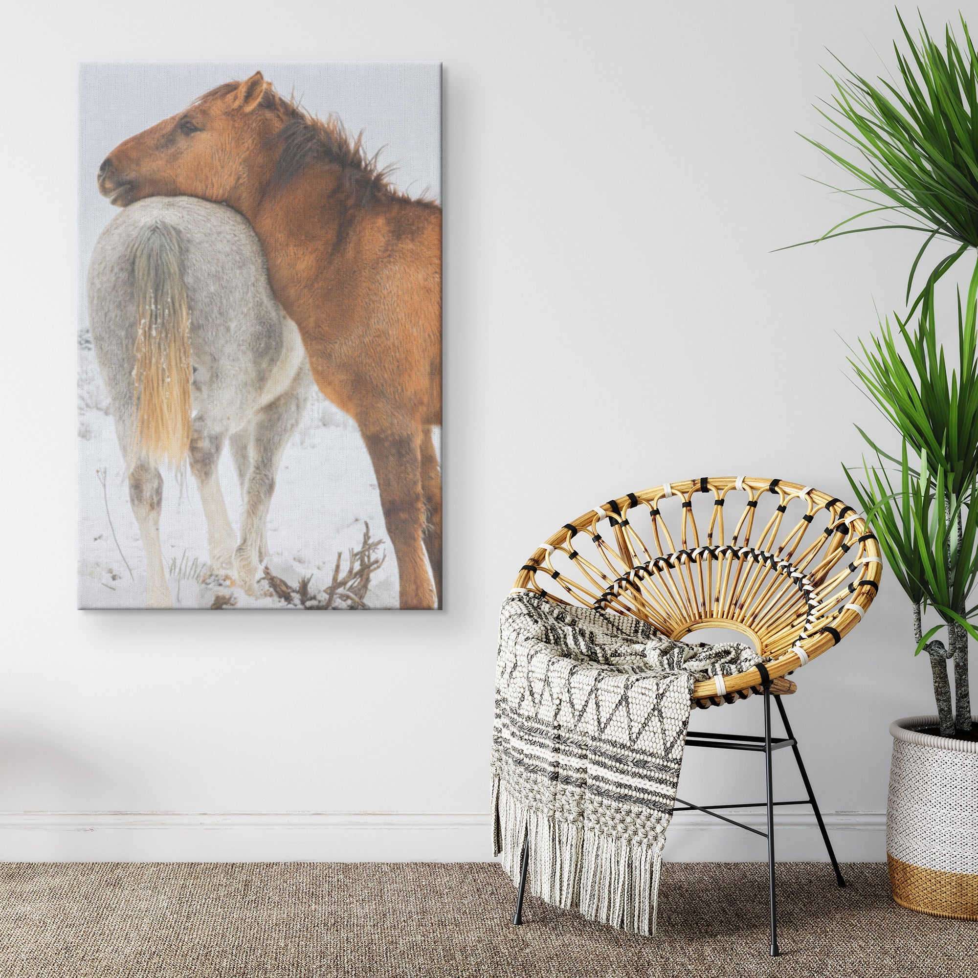 "Lean on Me" Canvas Wall Hanging