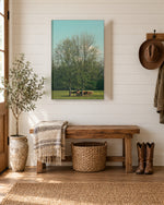 Load image into Gallery viewer, Gathering Under the Tree canvas print
