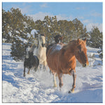 Load image into Gallery viewer, &quot;A Run in the Snow&quot; Canvas Wall Hanging
