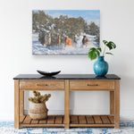 Load image into Gallery viewer, &quot;Alpine Wild Horses Frolic&quot; Canvas Wall Hanging
