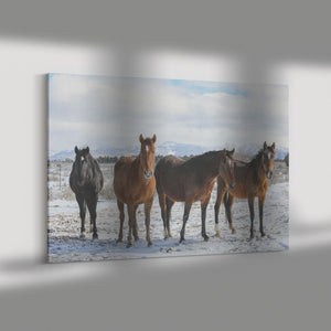 "First Snow" Canvas Wall Hanging