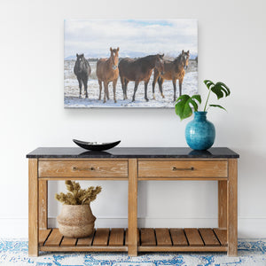 "First Snow" Canvas Wall Hanging